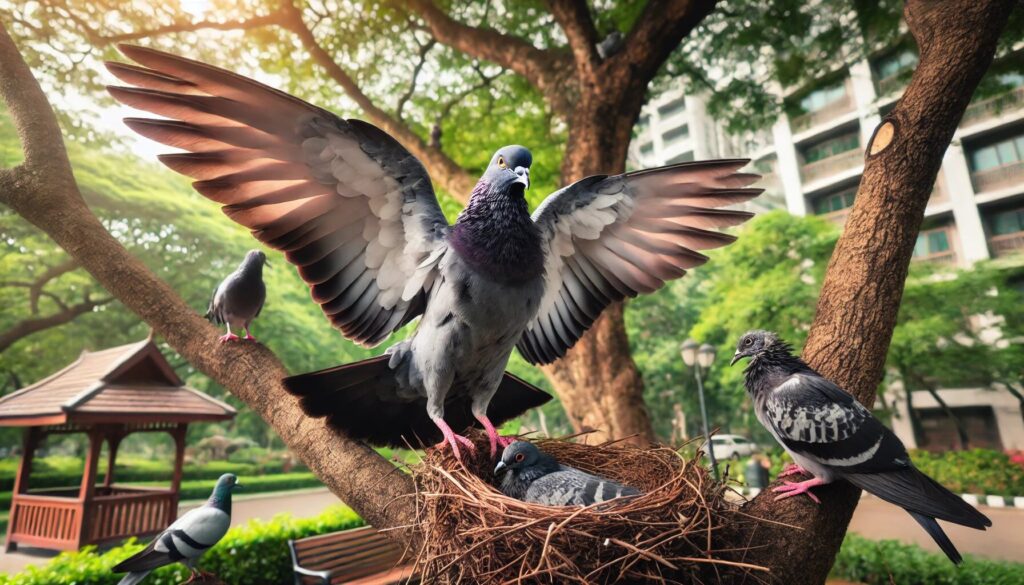 鳩の縄張り意識