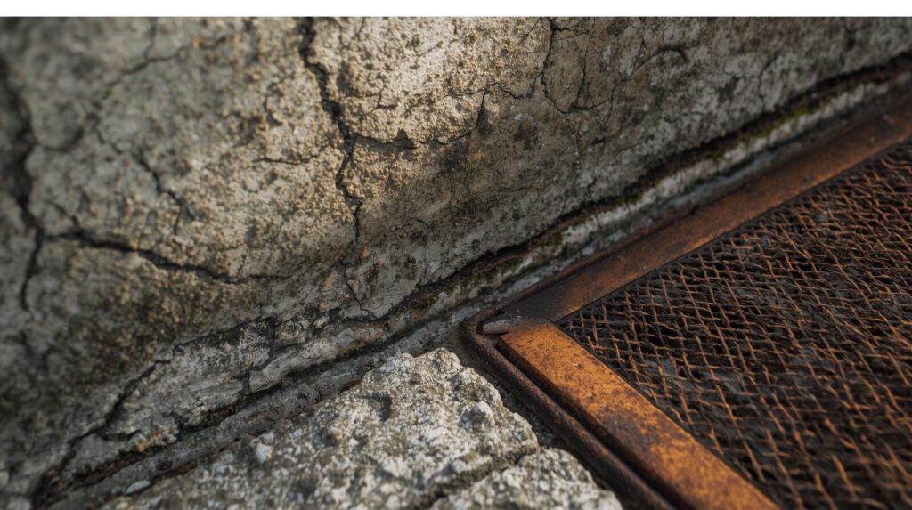 基礎や外壁の確認と劣化によるひび割れ