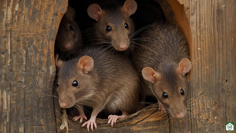 ネズミが短期間で爆発的に増える様子を示す、驚くべき繁殖サイクルのイメージ