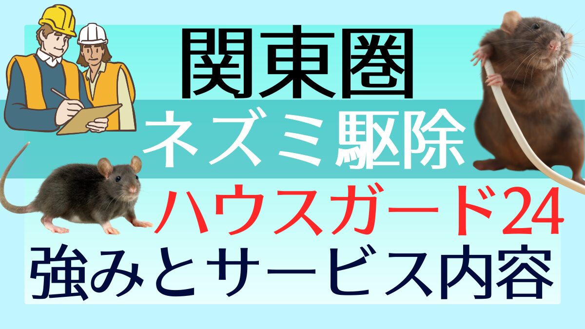 ネズミ駆除業者【関東圏】ハウスガード24の強みとサービス内容を徹底解説